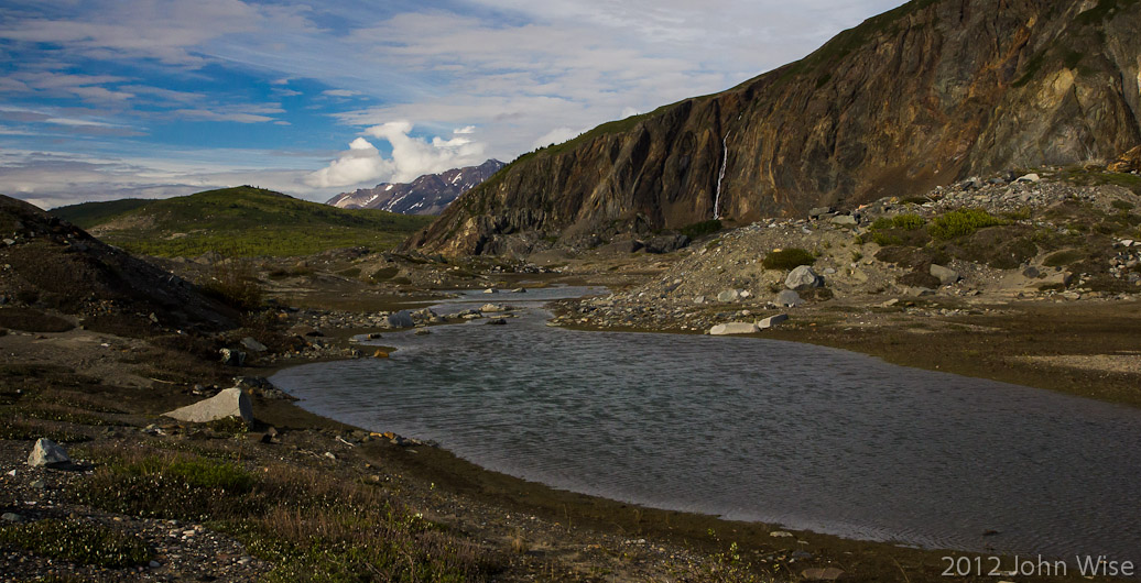 The view from our campsite in front of Lowell Glacier in Kluane National Park / Yukon, Canada