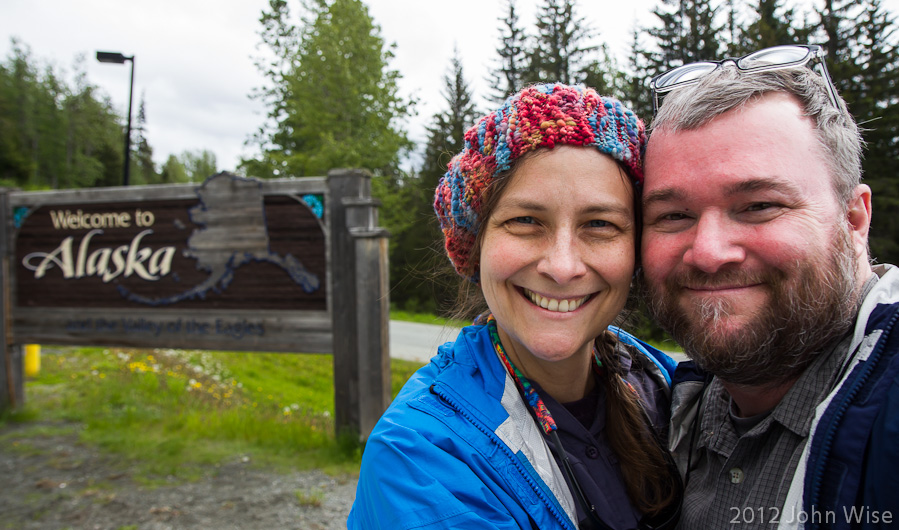 John and Caroline Wise on the Alaska / Canadian border