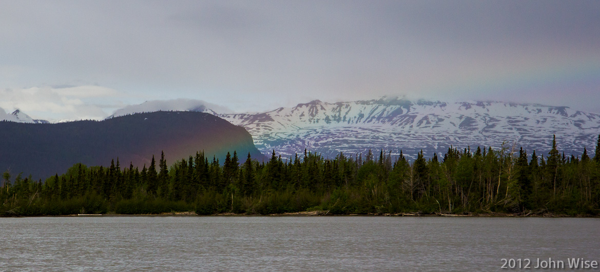 Another rainbow on the Alsek River in Yukon, Canada