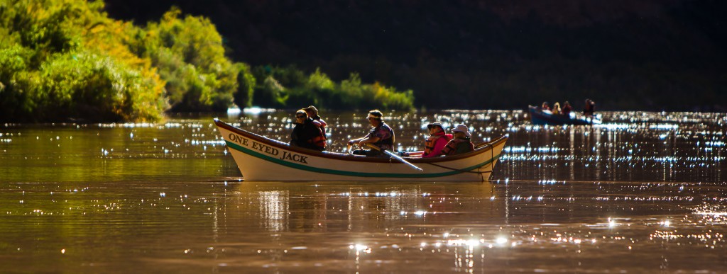 Floating in the afternoon light on the Colorado River in the Grand Canyon