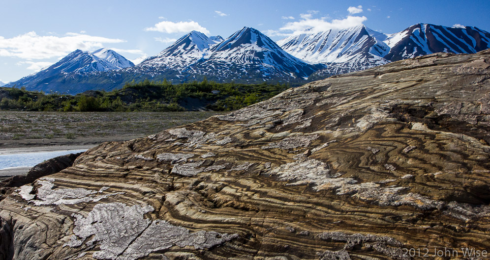 More Candy Mountain swirls on the trail in Kluane National Park Yukon, Canada