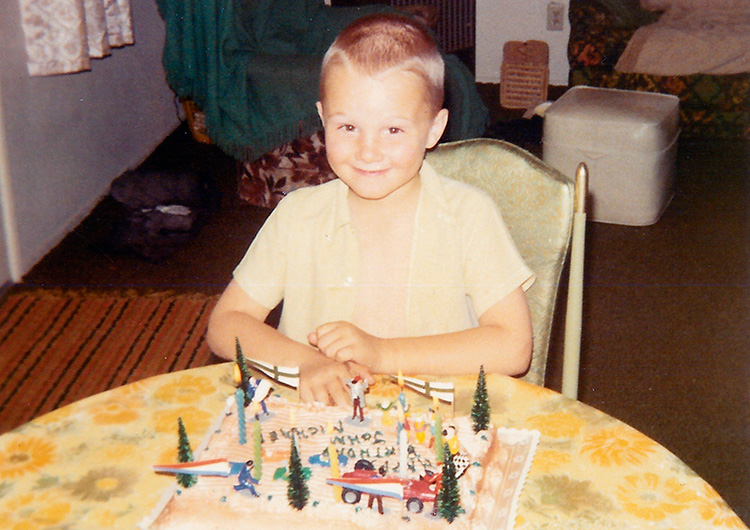 John Wise on his 7th birthday in Long Beach, California